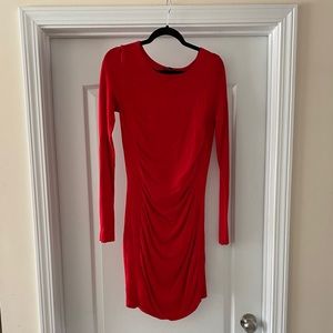 Red sweater dress